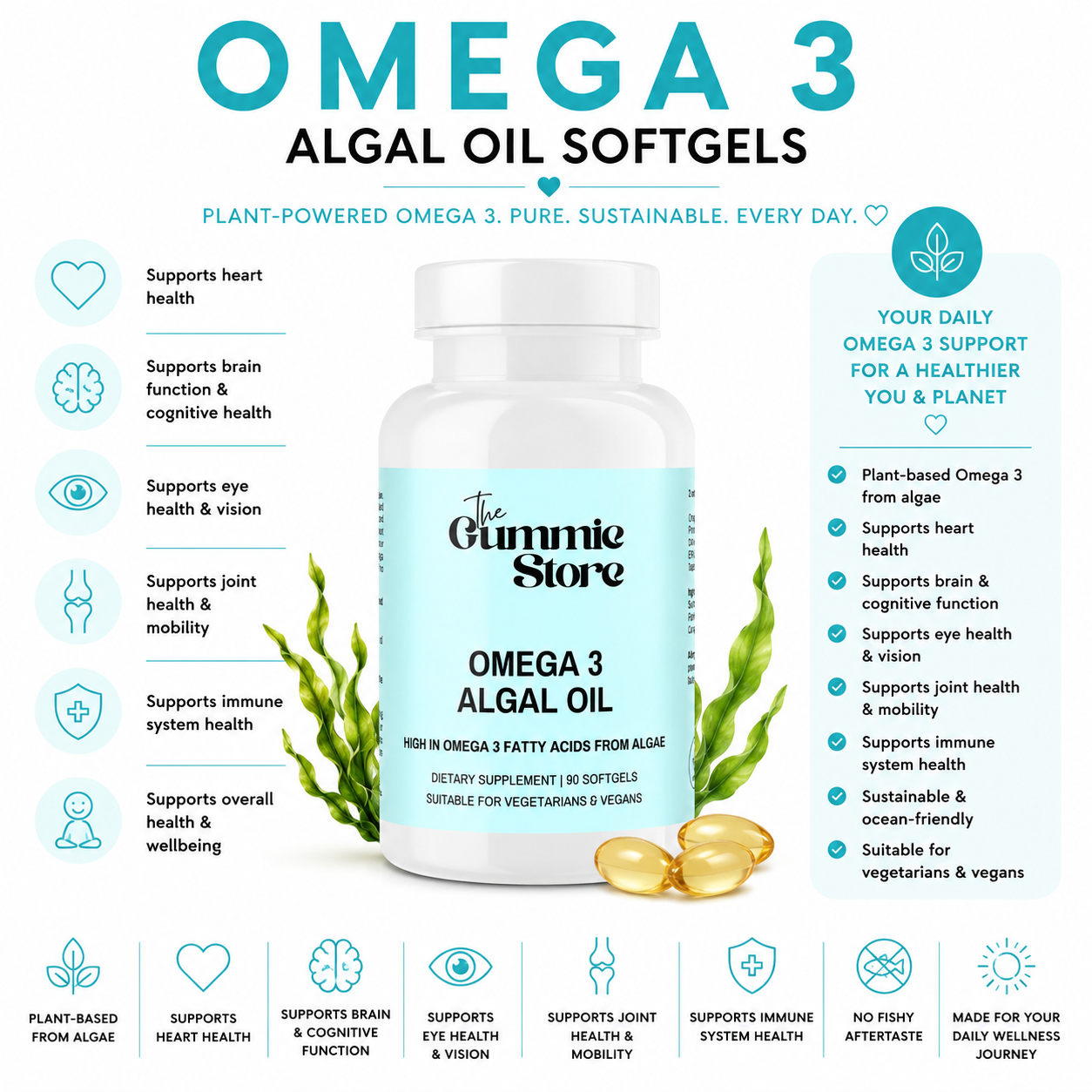 Vegan Omega 3 Algal Oil